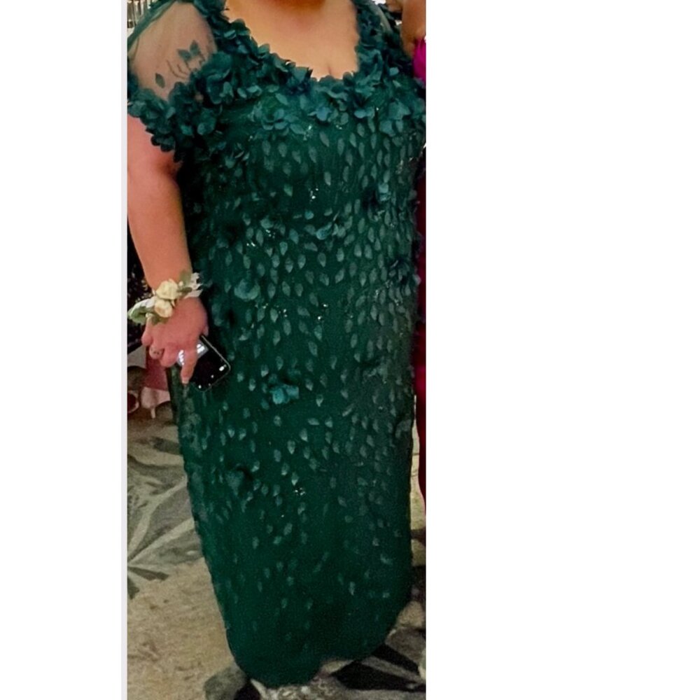 Custom made PLUS size  - Green Long Dress (Please ask for info before purchase)